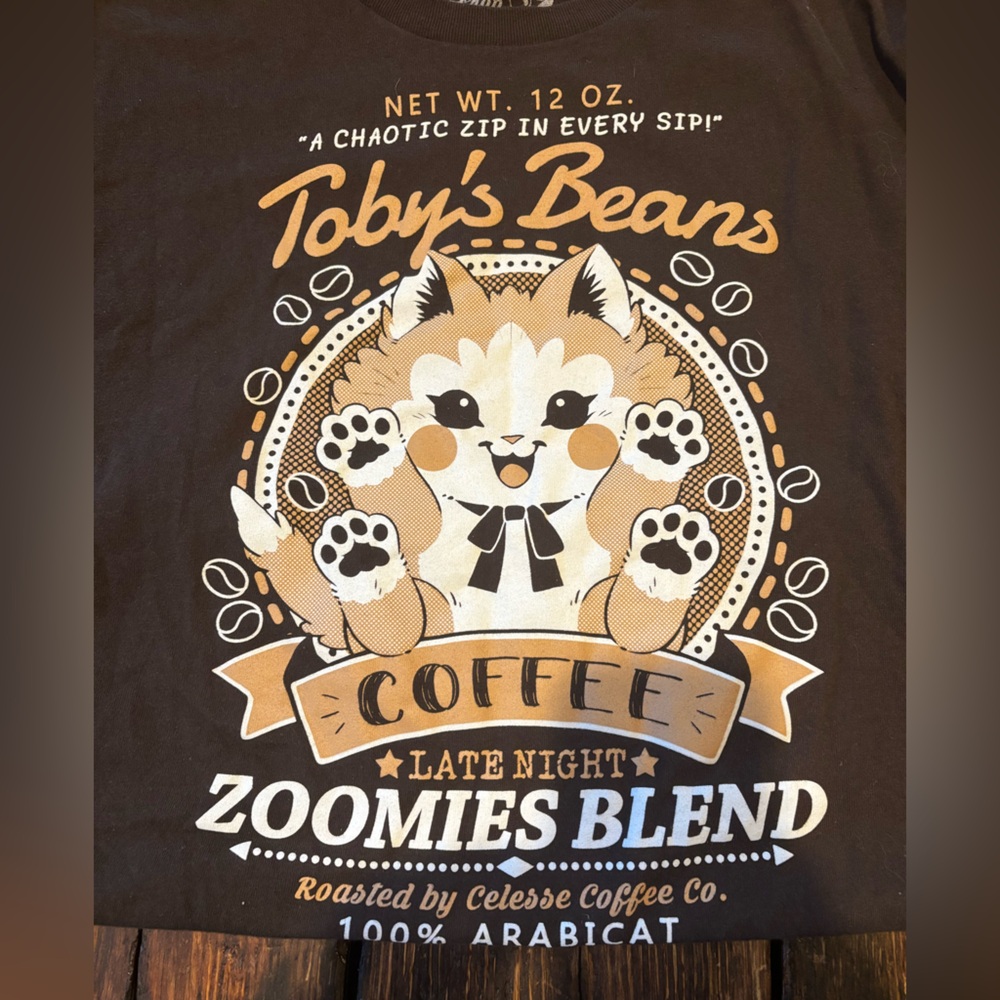 Hot Topic Coffee Cat Shirt - Picture 3 of 4